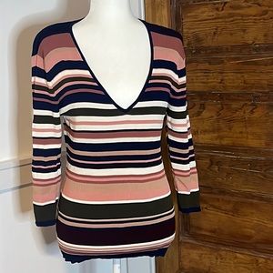 Striped Business Casual Top